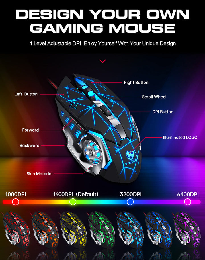Lei Lang TF900 Single Hand Mouse Keyboard Suit